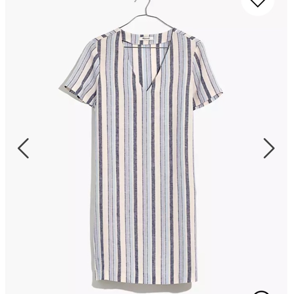 Madewell Linen Side-Button Easy Dress
